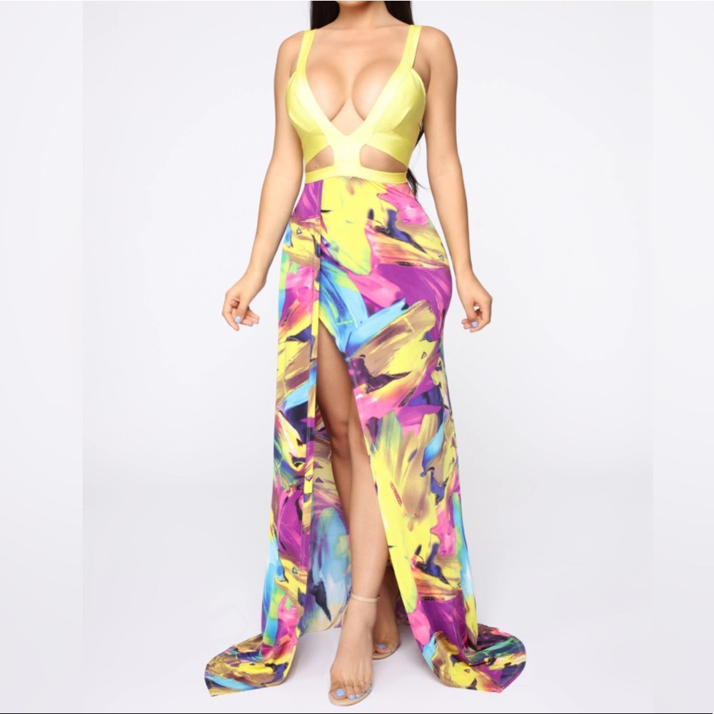 Bandage Maxi Dress - Size S